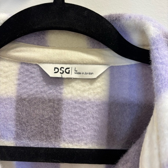 DSG Purple and White Buffalo Plaid Lavender Checkered Jacket - Picture 6 of 8